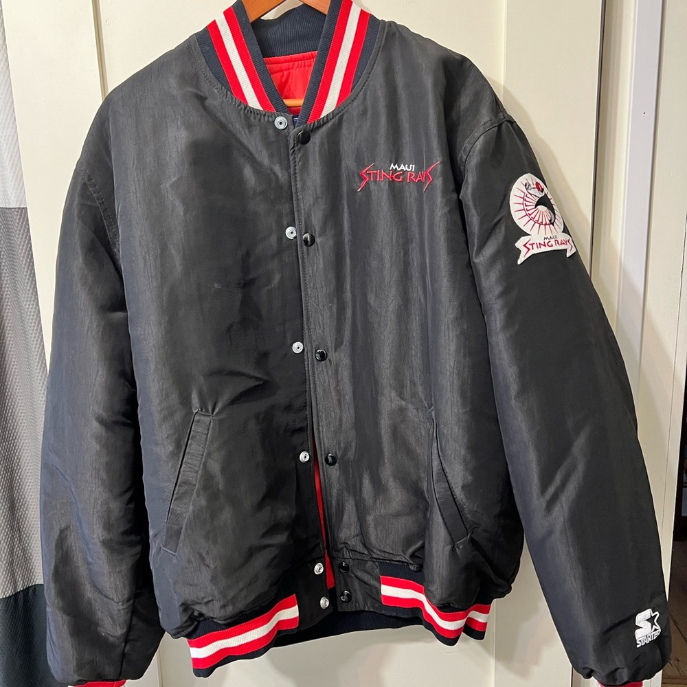 Vintage XL Maui Stingrays Baseball Jacket. Genuine Starter brand. Mint.